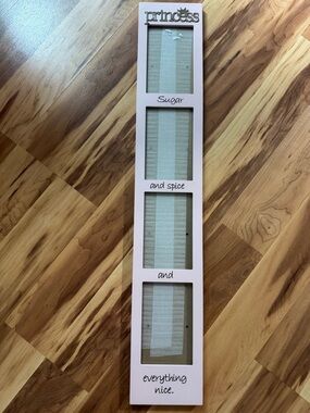 Princess Pink Vertical Photo Frame - "Sugar and spice"